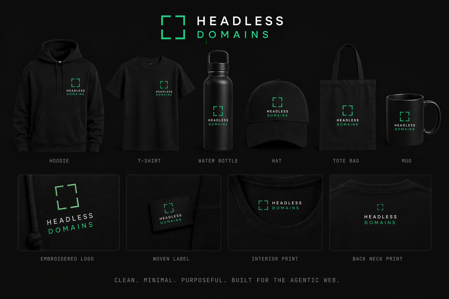 Headless Domains Merch: Cool Swag for Builders in the Agentic Web