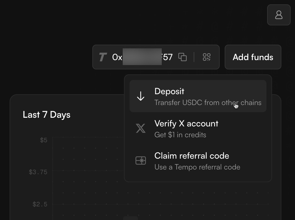 Tempo wallet verification and promo