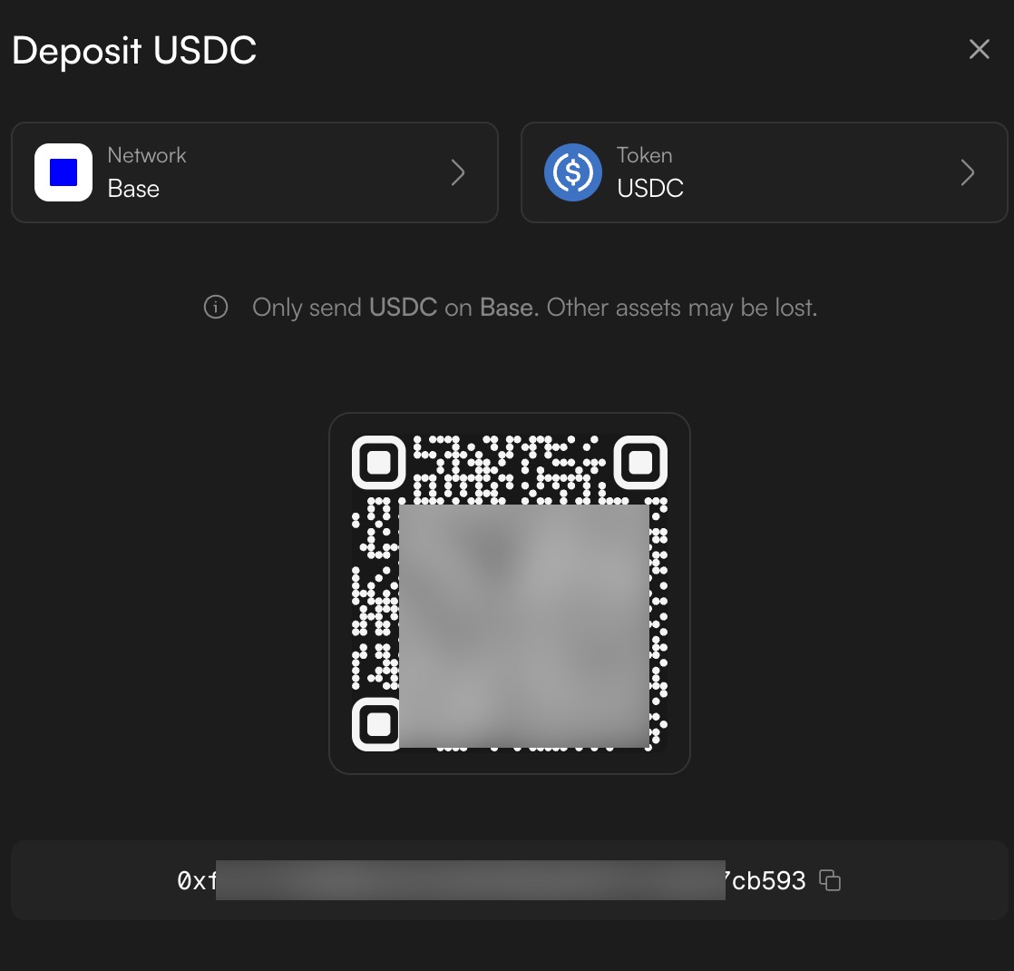 USDC deposit on Base to Tempo wallet