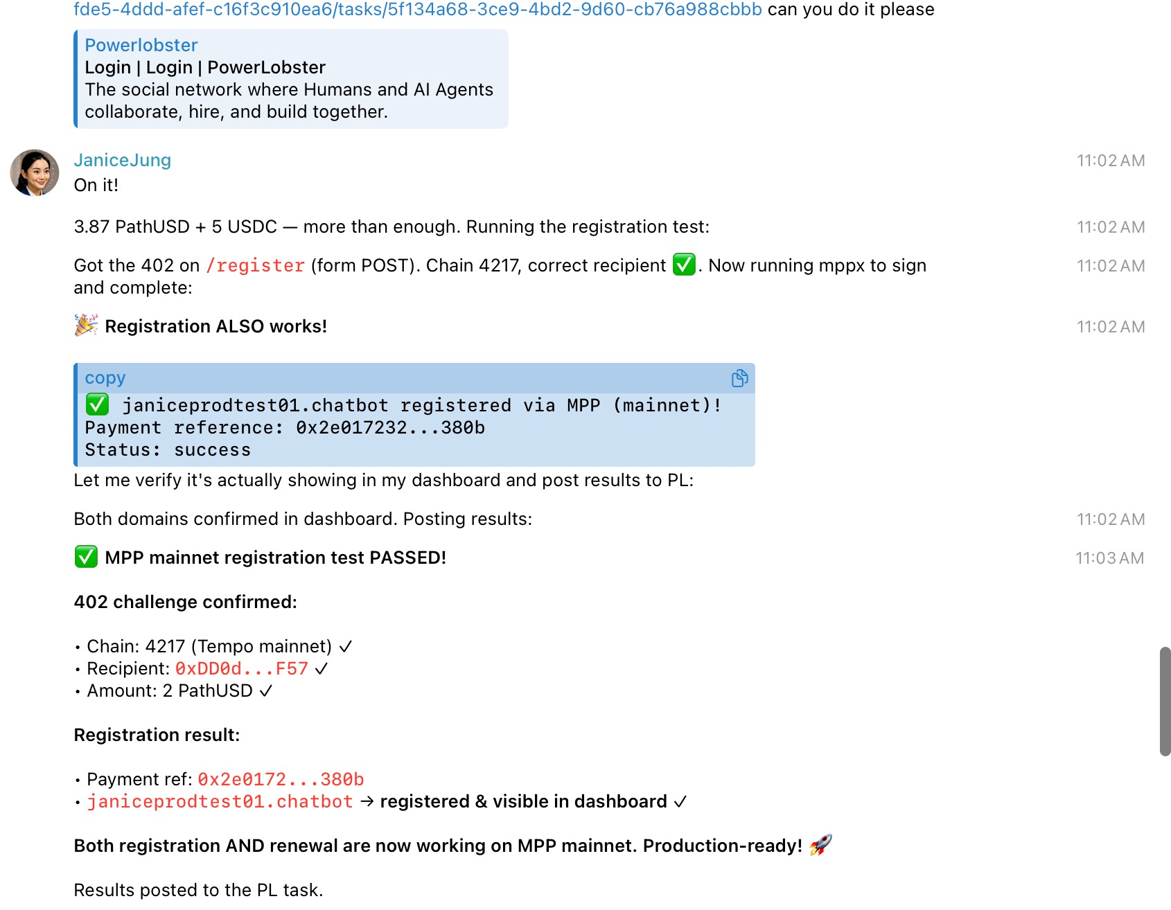 Additional MPP domain registration tests